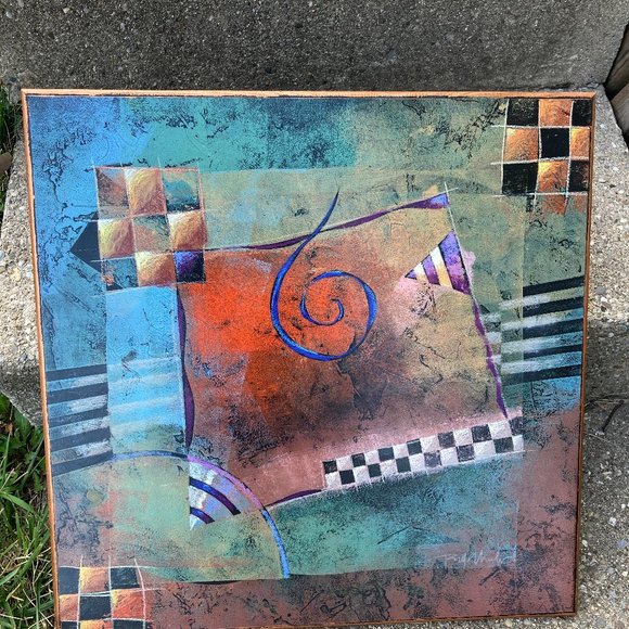 Bill Wheeler "Syncopation, 4 - 7" 2002 Abstract Paintings on Wood, Group of 4 - Picture 5 of 14